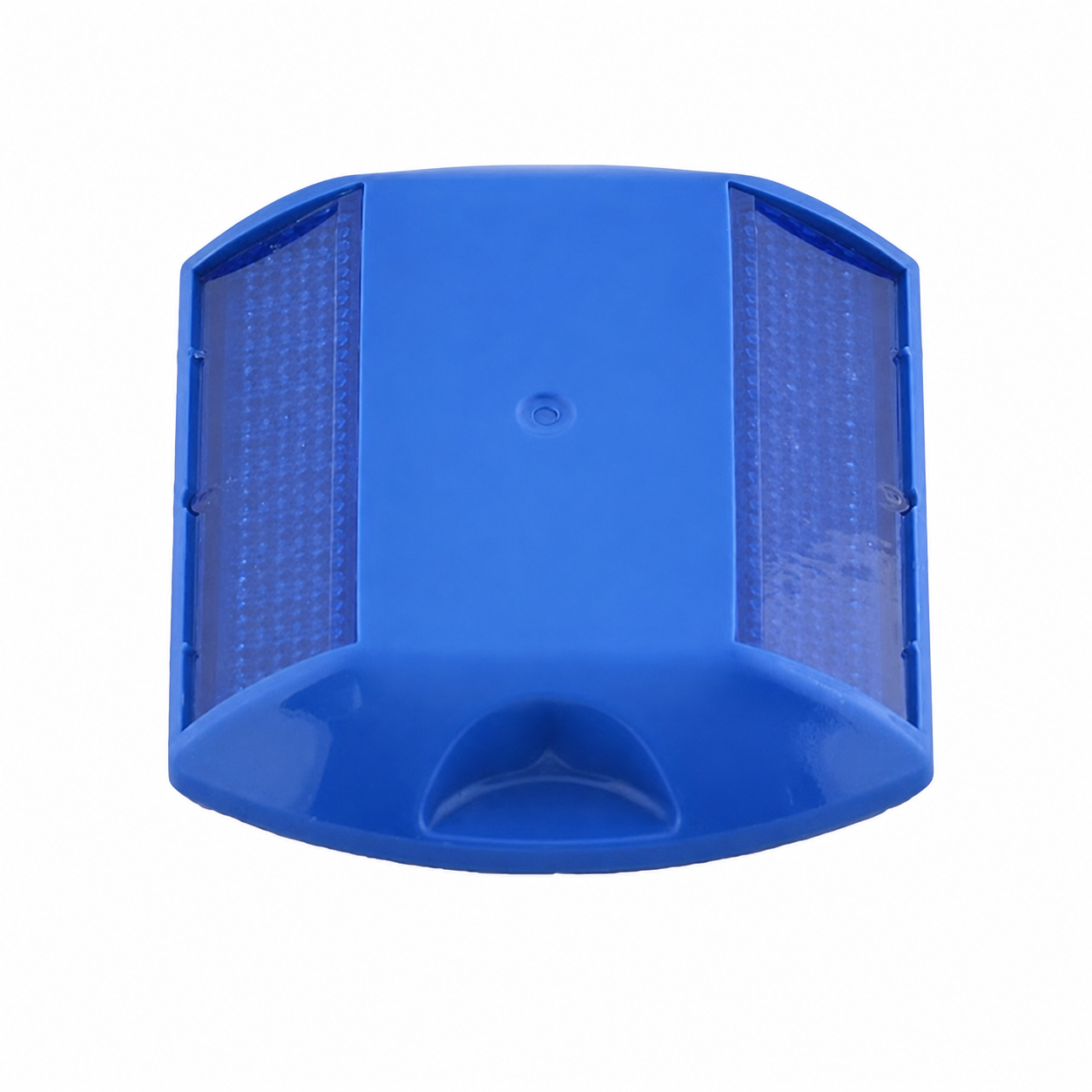 C80 raised pavement marker road stud in blue without lettering on white background