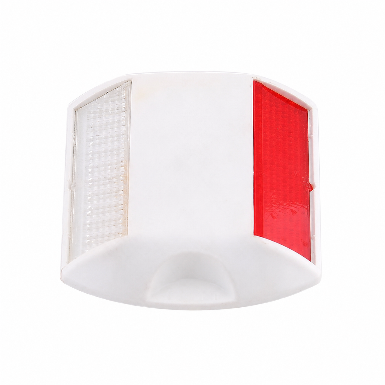 C80 raised pavement marker with white and red lenses on white background