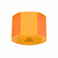 C80 raised pavement marker road stud in yellow on white background