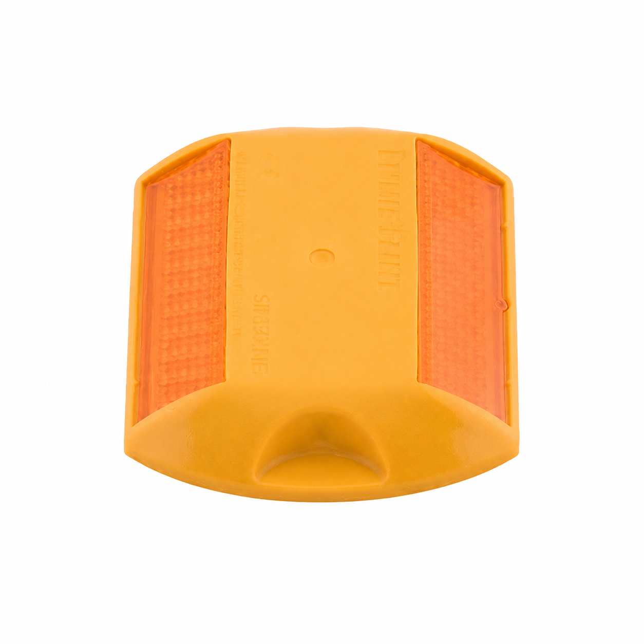 C80 raised pavement marker road stud in yellow on white background