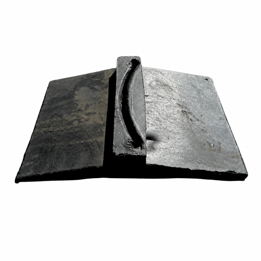 Heavy-duty solid rubber delineator base 4.5 kg on white background