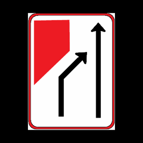 GS101 – Lane Merge Right Guidance Sign