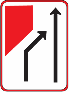 GS101 Lane Merge Right Guidance Sign