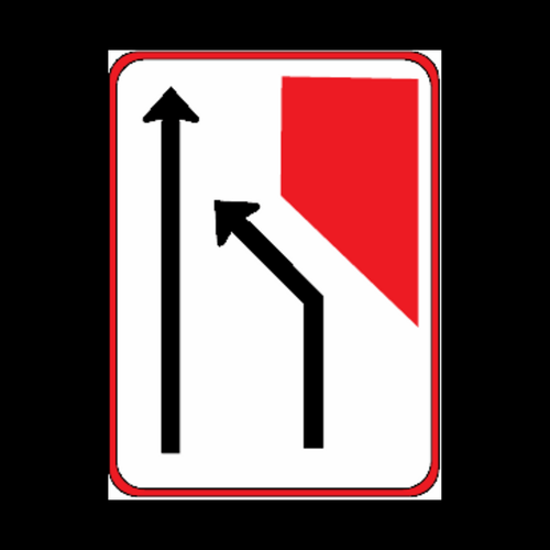 GS102 – Lane Merge Left Guidance Sign