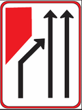 GS103 Added Lane Right Guidance Sign