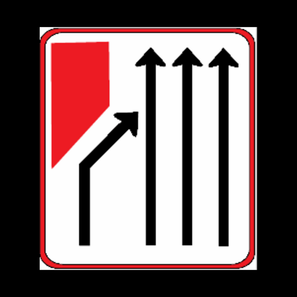 GS105 – Added Lanes Right Guidance Sign