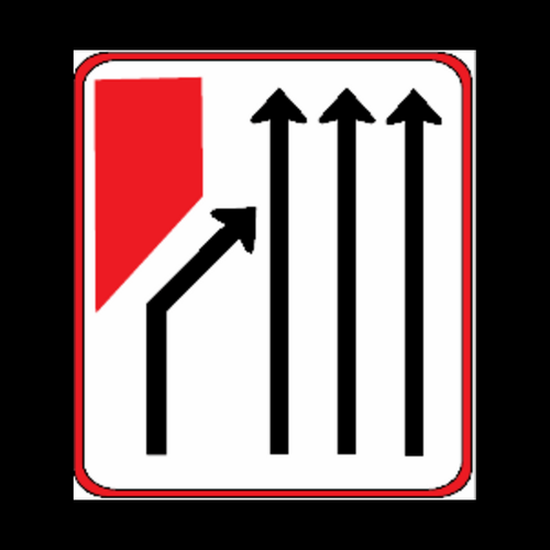 GS105 – Added Lanes Right Guidance Sign