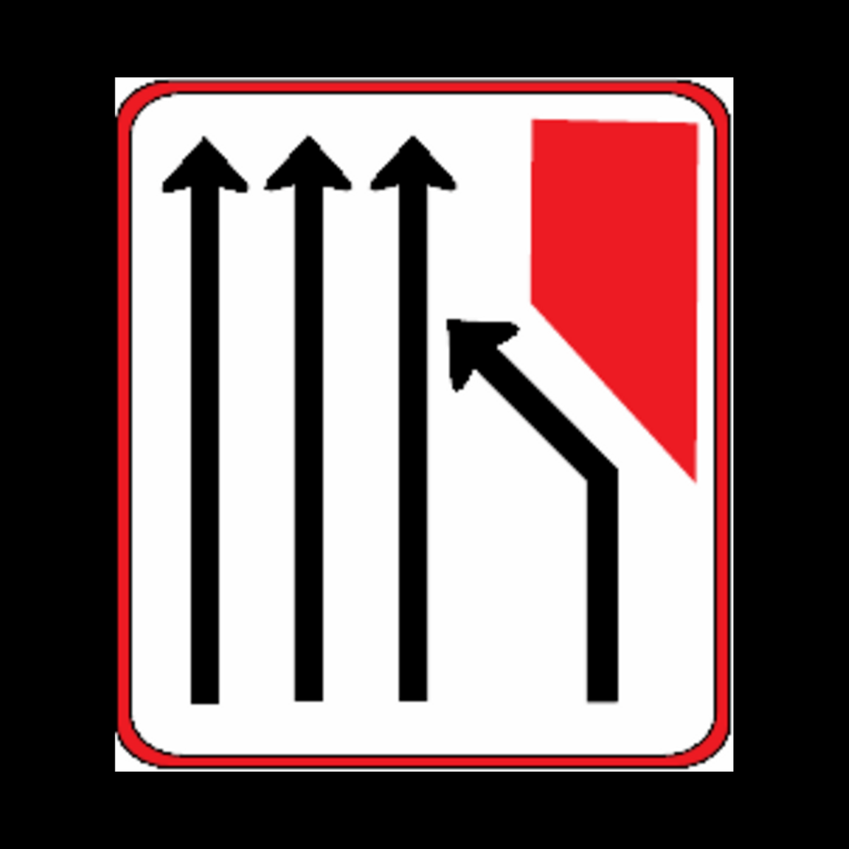GS106 – Added Lanes Left Guidance Sign