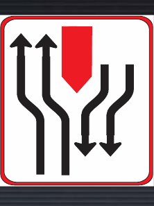 GS145 Traffic Lane Configuration Guidance Sign