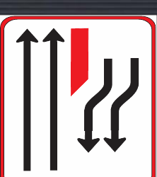 GS149 Traffic Lane Configuration Guidance Sign