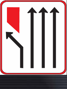 GS156 Traffic Lane Configuration Guidance Sign