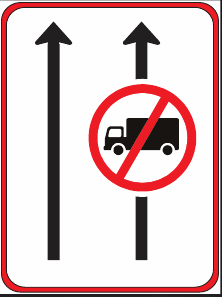 GS302 Traffic Lane Regulatory Guidance Sign