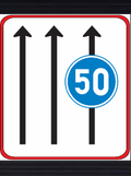 GS303 Traffic Lane Regulatory Guidance Sign