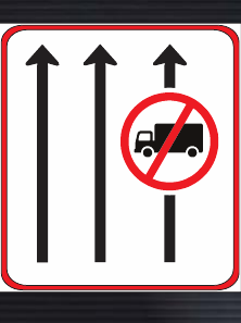 GS304 Traffic Lane Regulatory Guidance Sign