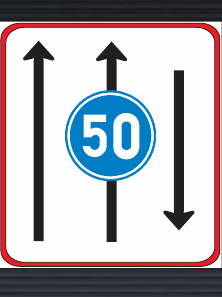 GS305 Traffic Lane Regulatory Guidance Sign