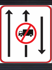 GS306 Traffic Lane Regulatory Guidance Sign
