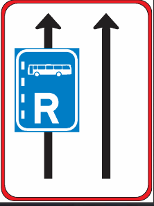 GS307 Traffic Lane Regulatory Guidance Sign