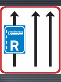 GS308 Traffic Lane Regulatory Guidance Sign