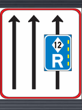 GS309 Traffic Lane Regulatory Guidance Sign