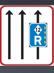 GS309 Traffic Lane Regulatory Guidance Sign