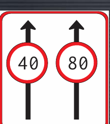GS310 Traffic Lane Regulatory Guidance Sign