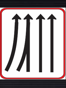 GS403 Traffic Lane Transition Guidance Sign