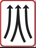 GS404 Traffic Lane Transition Guidance Sign