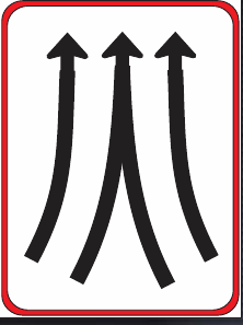 GS404 Traffic Lane Transition Guidance Sign
