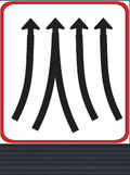 GS405 Traffic Lane Transition Guidance Sign