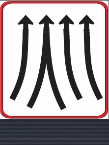 GS405 Traffic Lane Transition Guidance Sign