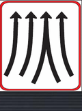GS406 Traffic Lane Transition Guidance Sign