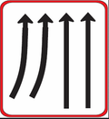 GS451 Traffic Lane Transition Guidance Sign