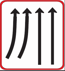 GS451 Traffic Lane Transition Guidance Sign