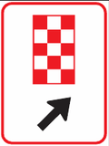 GS503 Route Marker Direction Guidance Sign – Right