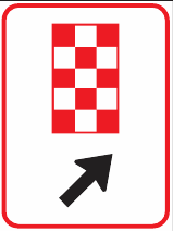 GS503 Route Marker Direction Guidance Sign – Right