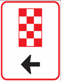 GS504 Route Marker Direction Guidance Sign – Left