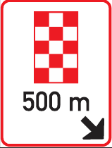 GS601 Route Marker Guidance Sign – 500 m