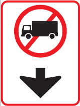 GS604 Heavy Vehicle Restriction Guidance Sign
