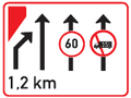 GS609 Lane Arrangement Guidance Sign – 1.2 km