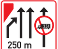 GS610 Lane Arrangement Guidance Sign – 250 m