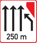 GS6106-D Lane Arrangement Guidance Sign – 250 m
