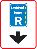 GS614 Public Transport Lane Direction Guidance Sign