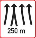GS6406-D Lane Transition Guidance Sign – 250 m