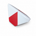 Guardrail Reflector Type D1 with red and white Class 1 reflective sheeting
