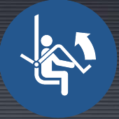 M034 Raise Safety Restraining Bar on Ski Chairlift