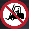 P006 No Access for Forklift Trucks and Industrial Vehicles