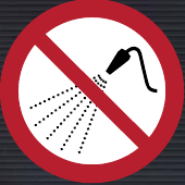 P016 Do Not Spray with Water