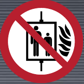 P020 Do Not Use Lift in the Event of Fire