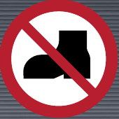 P060 No Outdoor Footwear