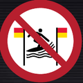 P064 No Surfing Between the Red-and-Yellow Flags